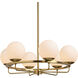 Eliora LED White / Brass Chandelier Ceiling Light